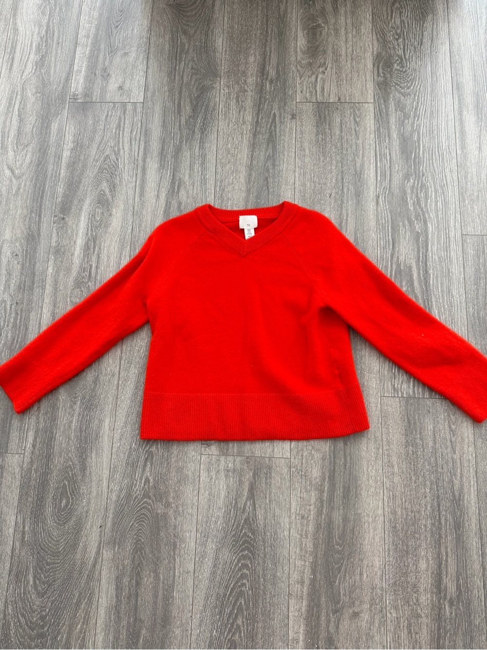 H&M Bright Red V-Neck Women's Sweater